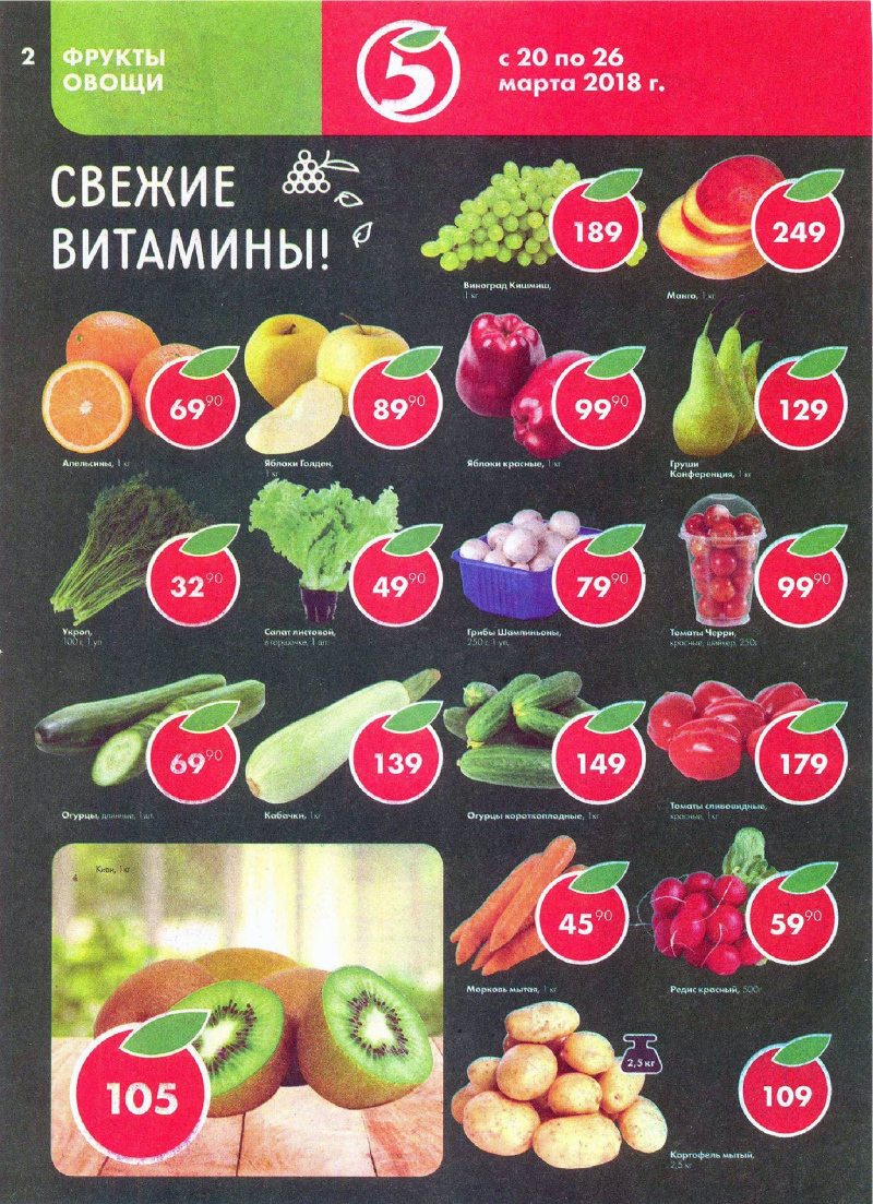 Акции в Пятерочке с 20 по 26 марта 2018 года - Страница 1
